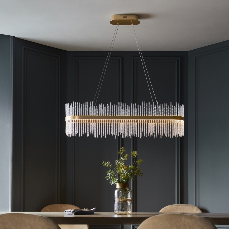 Endon 104082 - LED-dimmbare Seilpendelleuchte ADRIEL LED/47W/230V 3000K gold/klar