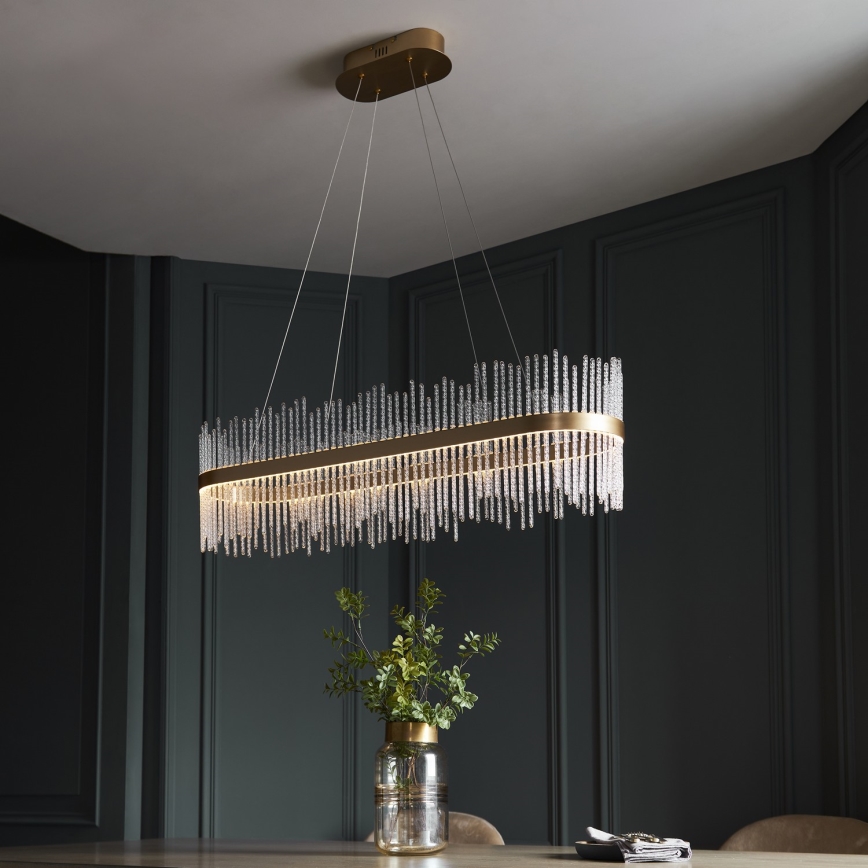 Endon 104082 - LED-dimmbare Seilpendelleuchte ADRIEL LED/47W/230V 3000K gold/klar