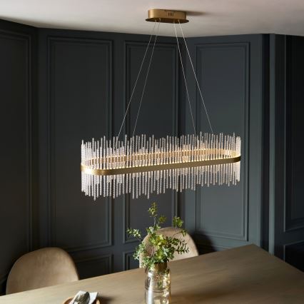 Endon 104082 - LED-dimmbare Seilpendelleuchte ADRIEL LED/47W/230V 3000K gold/klar