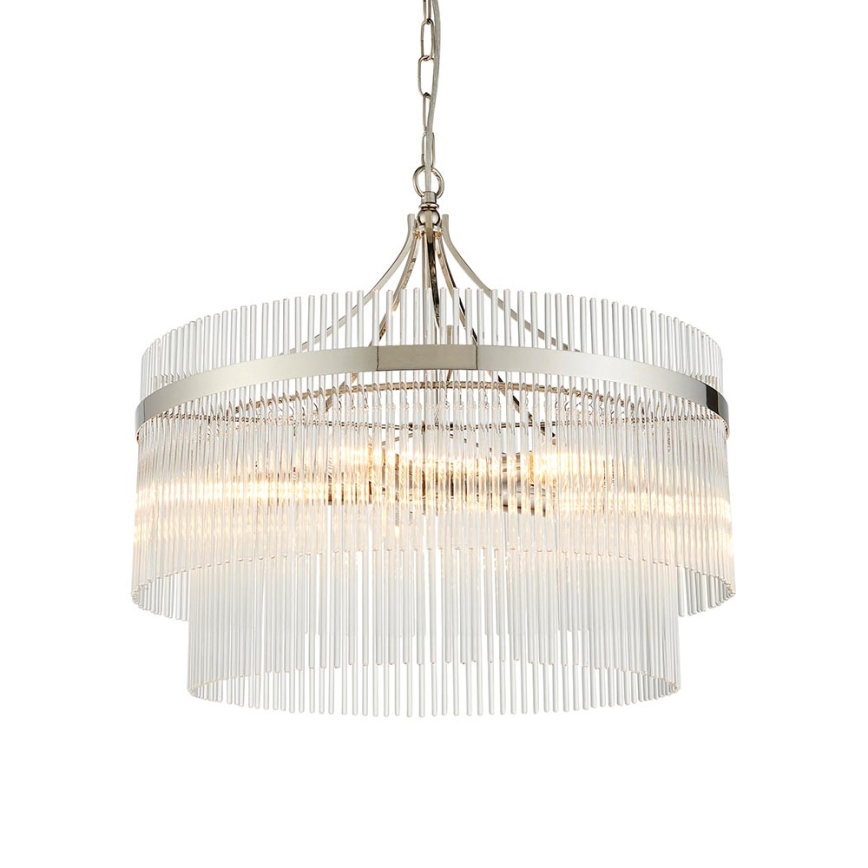 Endon 104112 - Kronleuchter an Kette MARIETTA 5xE14/7W/230V glänzender Chrom/klar