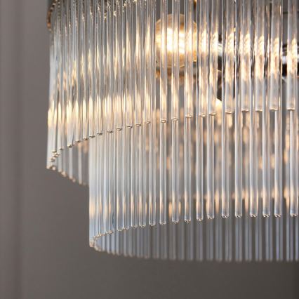 Endon 104112 - Kronleuchter an Kette MARIETTA 5xE14/7W/230V glänzender Chrom/klar