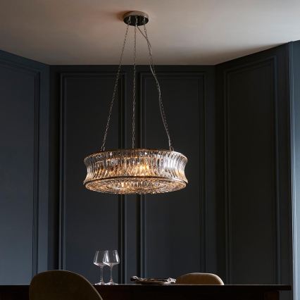 Endon 104528 - Kronleuchter mit Kette 6xE14/6W/230V glänzender Chrom