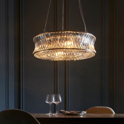 Endon 104528 - Kronleuchter mit Kette 6xE14/6W/230V glänzender Chrom