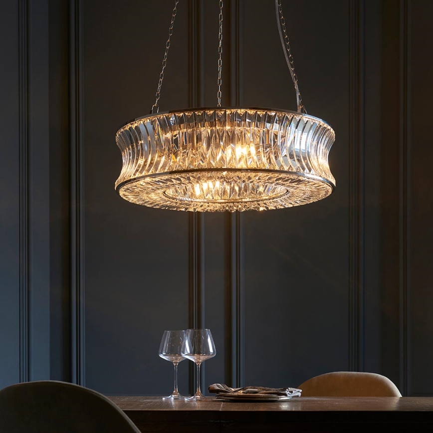 Endon 104528 - Kronleuchter mit Kette 6xE14/6W/230V glänzender Chrom
