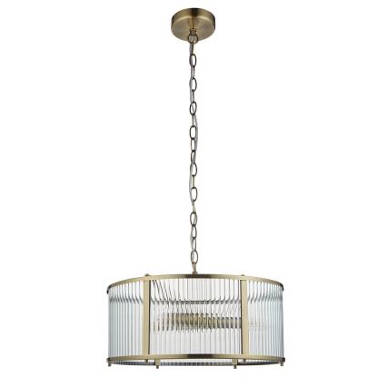 Endon 106282 - RIDGETON Kronleuchter mit Kette 3xE14/6W/230V Messing