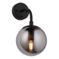 Endon 106664 - Wandleuchte ONTARIO 1xE14/7W/230V schwarz/rauchig