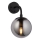 Endon 106664 - Wandleuchte ONTARIO 1xE14/7W/230V schwarz/rauchig