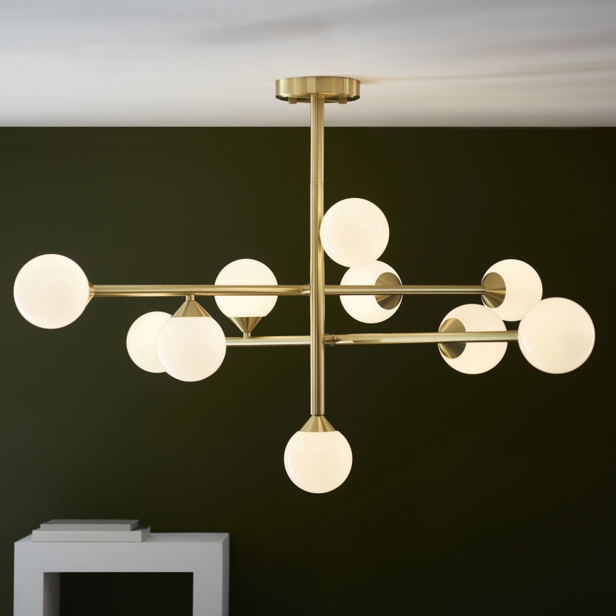 Endon 106754 - Pendelleuchte OTIS an Stange 10xG9/5W/230V goldfarben