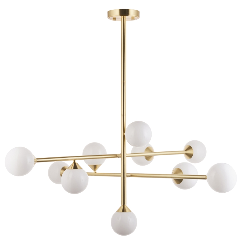 Endon 106754 - Pendelleuchte OTIS an Stange 10xG9/5W/230V goldfarben