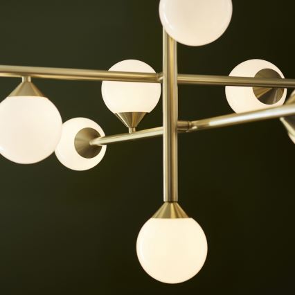 Endon 106754 - Pendelleuchte OTIS an Stange 10xG9/5W/230V goldfarben