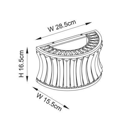 Endon 106812 - Wandleuchte 2xE14/7W/230V goldfarben