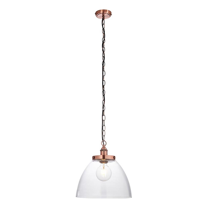 Endon 106895 - Hängeleuchte an Kette HANSEN 1xE27/10W/230V Kupfer