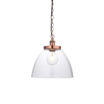 Endon 106895 - Hängeleuchte an Kette HANSEN 1xE27/10W/230V Kupfer