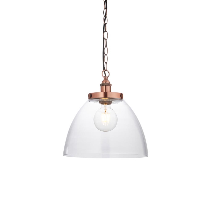 Endon 106895 - Hängeleuchte an Kette HANSEN 1xE27/10W/230V Kupfer