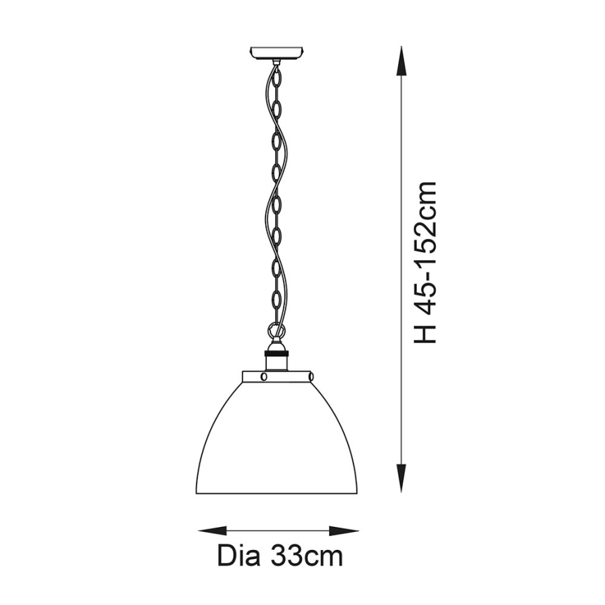 Endon 106895 - Hängeleuchte an Kette HANSEN 1xE27/10W/230V Kupfer