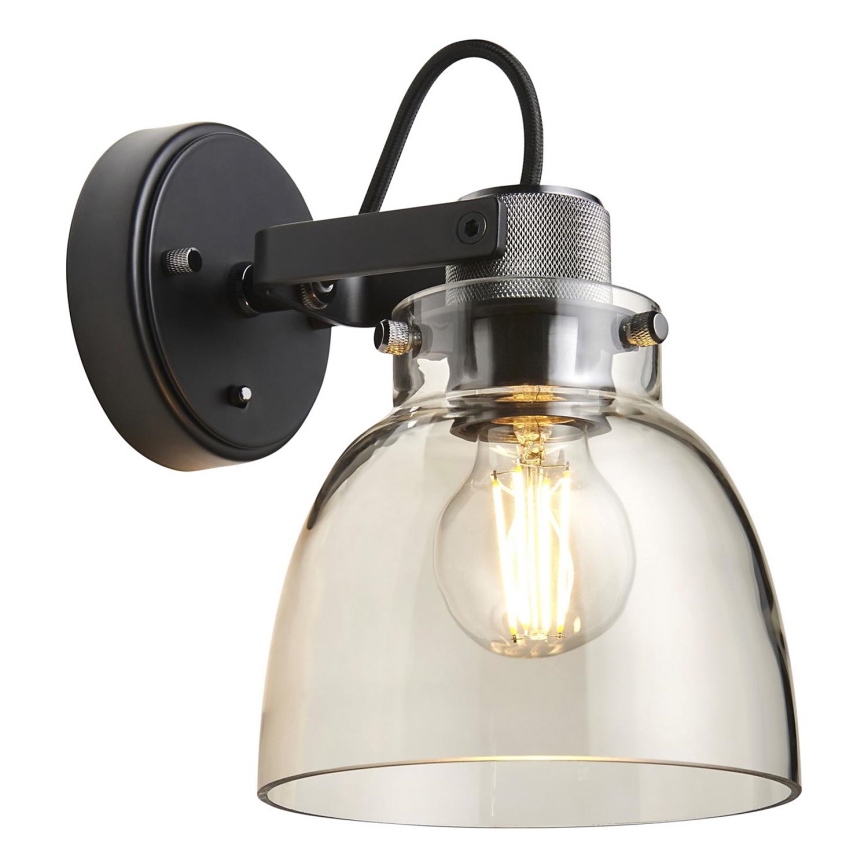 Endon 107011 - Wand-Spotleuchte URBAN 1xE27/10W/230V schwarz/rauchschwarz