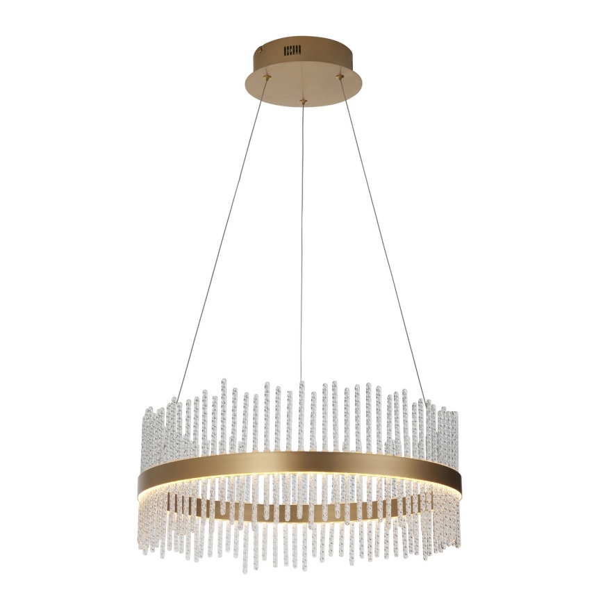 Endon 107671 - Dimmbarer LED-Kronleuchter ADRIEL LED/41W/230V 3000K d 51 cm golden/klar
