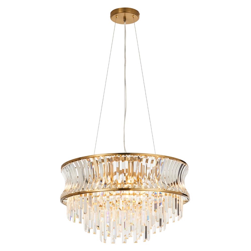 Endon 107785 - Hängeleuchte mit Kabelaufhängung, 9xE14/6W/230V, goldfarben