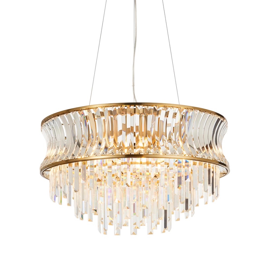 Endon 107785 - Hängeleuchte mit Kabelaufhängung, 9xE14/6W/230V, goldfarben