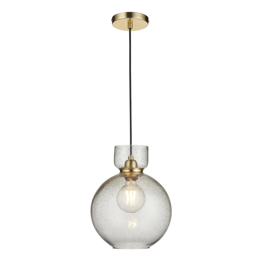 Endon 107948 - Pendelleuchte mit Kabelaufhängung, 1x E27/10W/230V, gold/rauchgrau