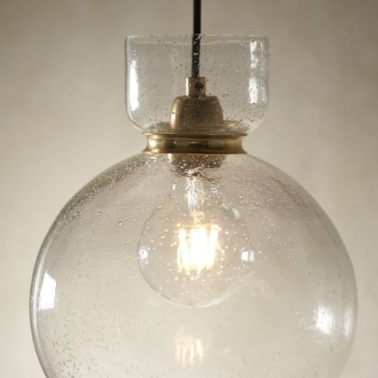 Endon 107948 - Pendelleuchte mit Kabelaufhängung, 1x E27/10W/230V, gold/rauchgrau