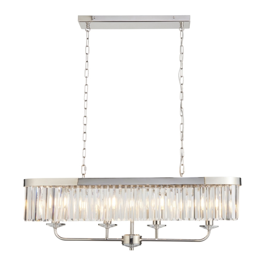 Endon 109058 - Kronleuchter an Kette 4xE14/6W/230V glänzender Chrom