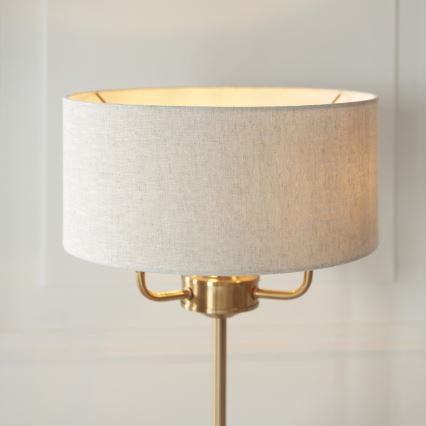 Endon 110721 - Tischleuchte HIGHCLERE 3xE14/18W/230V beige/Messing