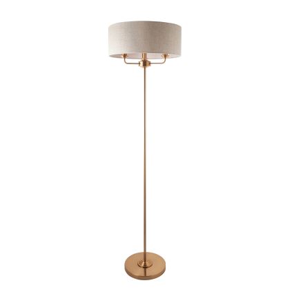 Endon 110724 - Stehleuchte HIGHCLERE 1xE14/40W/230V beige/Messing