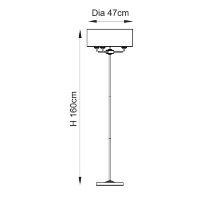 Endon 110724 - Stehleuchte HIGHCLERE 1xE14/40W/230V beige/Messing