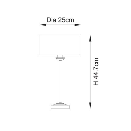 Endon 110728 - Tischlampe HIGHCLERE 1xE14/7W/230V beige/messing Ø 25 cm