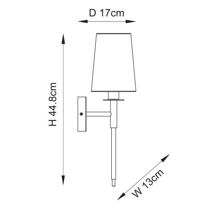 Endon 110738 - Wandleuchte 1xE14/6W/230V weiß/gold