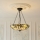 Endon 111869 - Tiffany-Kronleuchter ASHTON an Kette, 3x E27/10W/230V, Ø 45 cm