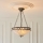 Endon 111870 - Tiffany FARGO Kronleuchter mit Kette, 3xE27/10W/230V, Ø 41,5 cm