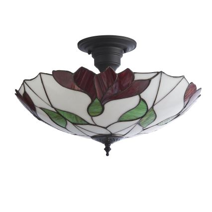 Endon 111896 - Aufputz-Tiffany-Deckenleuchte BOTANICA 3xE27/10W/230V Ø 45 cm