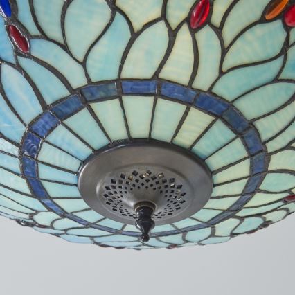 Endon 111899 - Deckenleuchte Tiffany DRAGONFLY 3xE27/10W/230V Ø 50 cm