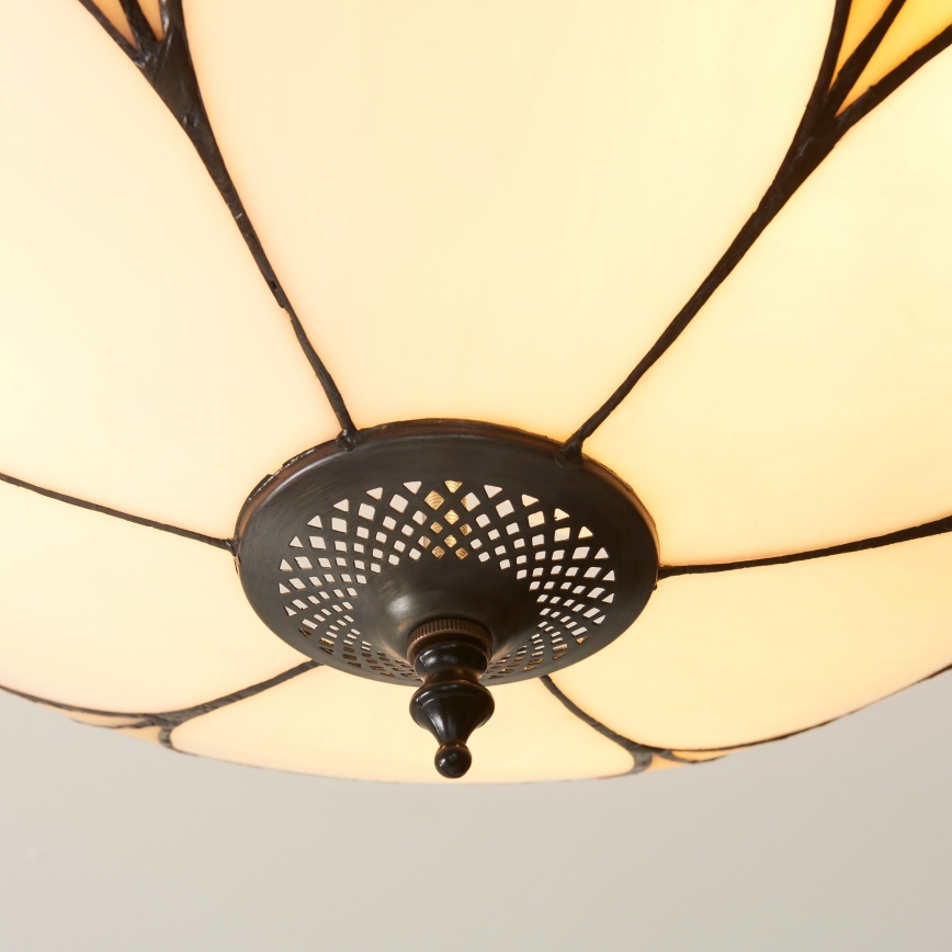 Endon 111907 - Aufgesetzte Tiffany-Deckenleuchte INGRAM, 3x E27 / 10 W / 230 V, Ø 45 cm