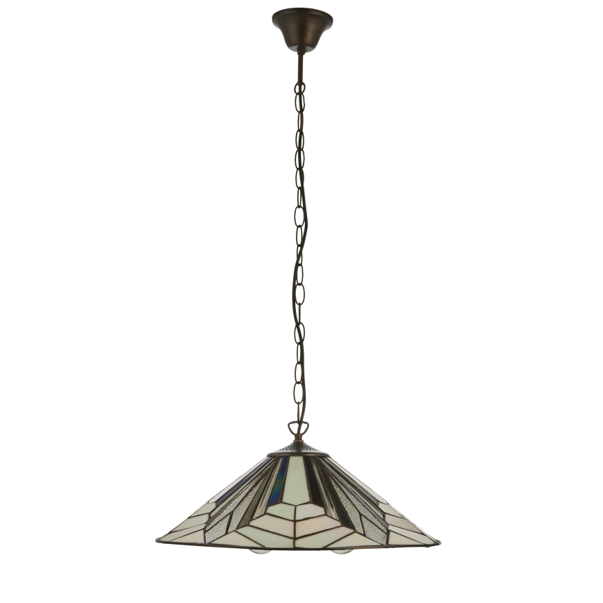 Endon 111922 - Kronleuchter mit Kette Tiffany ASTORIA 3xE27/10W/230V Ø 48 cm