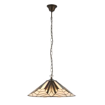 Endon 111922 - Kronleuchter mit Kette Tiffany ASTORIA 3xE27/10W/230V Ø 48 cm