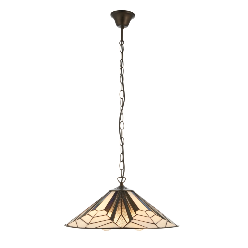 Endon 111922 - Kronleuchter mit Kette Tiffany ASTORIA 3xE27/10W/230V Ø 48 cm