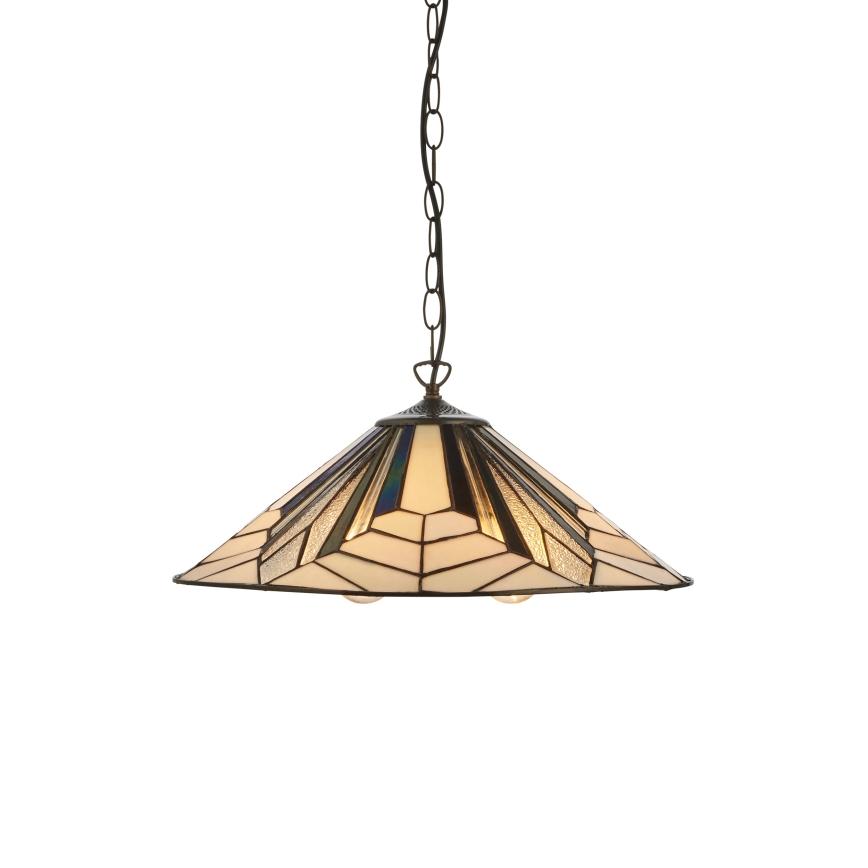 Endon 111922 - Kronleuchter mit Kette Tiffany ASTORIA 3xE27/10W/230V Ø 48 cm