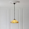 Endon 111989 - Tiffany-Hängeleuchte an Kette NEVADA 3xE27/10W/230V Ø 40 cm