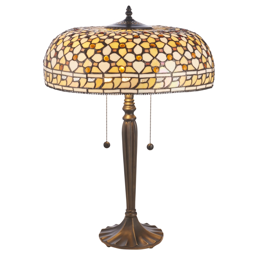 Endon 112178 - Tischleuchte Tiffany MILLE FEUX 2xE14/40W/230V Ø 45 cm