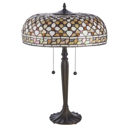 Endon 112178 - Tischleuchte Tiffany MILLE FEUX 2xE14/40W/230V Ø 45 cm