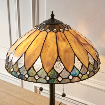 Endon 112183 - Tischlampe Tiffany BROOKLYN 2xE14/10W/230V Ø 40 cm