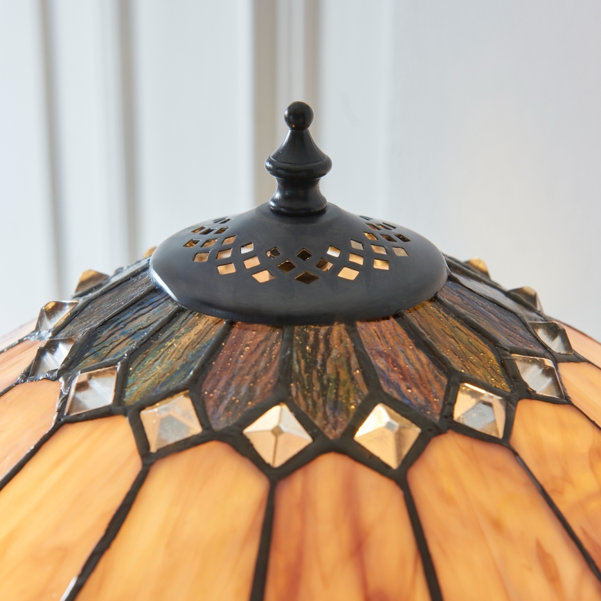 Endon 112183 - Tischlampe Tiffany BROOKLYN 2xE14/10W/230V Ø 40 cm