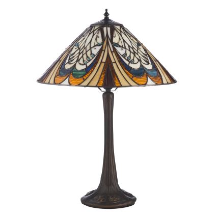 Endon 112185 - Tischlampe Tiffany HECTOR 1xE27/10W/230V Ø 40 cm