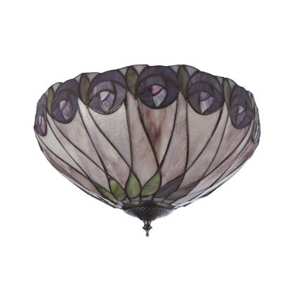 Endon 112188 - Tiffany-Deckenleuchte HUTCHINSON, 2x E27/60 W/230 V, Ø 40 cm