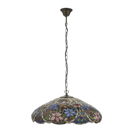 Endon 112193 - Tiffany-Kronleuchter an Kette SULLIVAN 3xE27/60W/230V Ø 57 cm