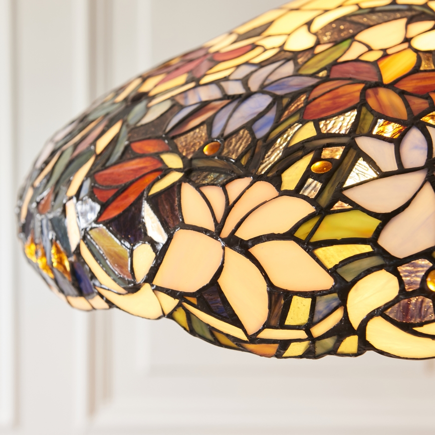 Endon 112193 - Tiffany-Kronleuchter an Kette SULLIVAN 3xE27/60W/230V Ø 57 cm