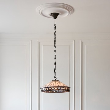 Endon 112196 - Tiffany-Pendelleuchte FARGO an Kette 1xE27/60W/230V Ø 41,5 cm